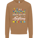 Autism In a World Be Kind Autistic ASD Mens Sweatshirt Jumper Caramel Latte