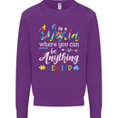 Autism In a World Be Kind Autistic ASD Mens Sweatshirt Jumper Purple