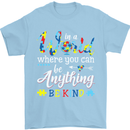 Autism In a World Be Kind Autistic ASD Mens T-Shirt Cotton Gildan Light Blue