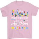 Autism In a World Be Kind Autistic ASD Mens T-Shirt Cotton Gildan Light Pink