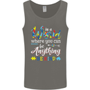 Autism In a World Be Kind Autistic ASD Mens Vest Tank Top Charcoal