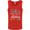 Autism In a World Be Kind Autistic ASD Mens Vest Tank Top Red