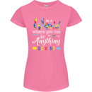 Autism In a World Be Kind Autistic ASD Womens Petite Cut T-Shirt Azalea