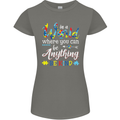 Autism In a World Be Kind Autistic ASD Womens Petite Cut T-Shirt Charcoal
