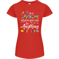 Autism In a World Be Kind Autistic ASD Womens Petite Cut T-Shirt Red