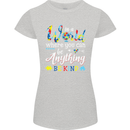 Autism In a World Be Kind Autistic ASD Womens Petite Cut T-Shirt Sports Grey