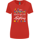 Autism In a World Be Kind Autistic ASD Womens Wider Cut T-Shirt Red