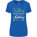 Autism In a World Be Kind Autistic ASD Womens Wider Cut T-Shirt Royal Blue