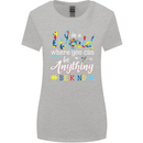 Autism In a World Be Kind Autistic ASD Womens Wider Cut T-Shirt Sports Grey