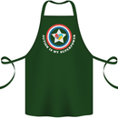 Autism Is My Superpower Autistic Cotton Apron 100% Organic Forest Green