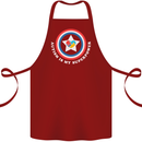 Autism Is My Superpower Autistic Cotton Apron 100% Organic Maroon