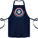 Autism Is My Superpower Autistic Cotton Apron 100% Organic Navy Blue