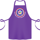 Autism Is My Superpower Autistic Cotton Apron 100% Organic Purple