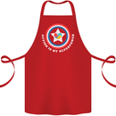Autism Is My Superpower Autistic Cotton Apron 100% Organic Red