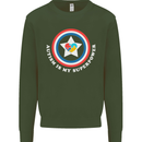 Autism Is My Superpower Autistic Kids Sweatshirt Jumper Forest Green