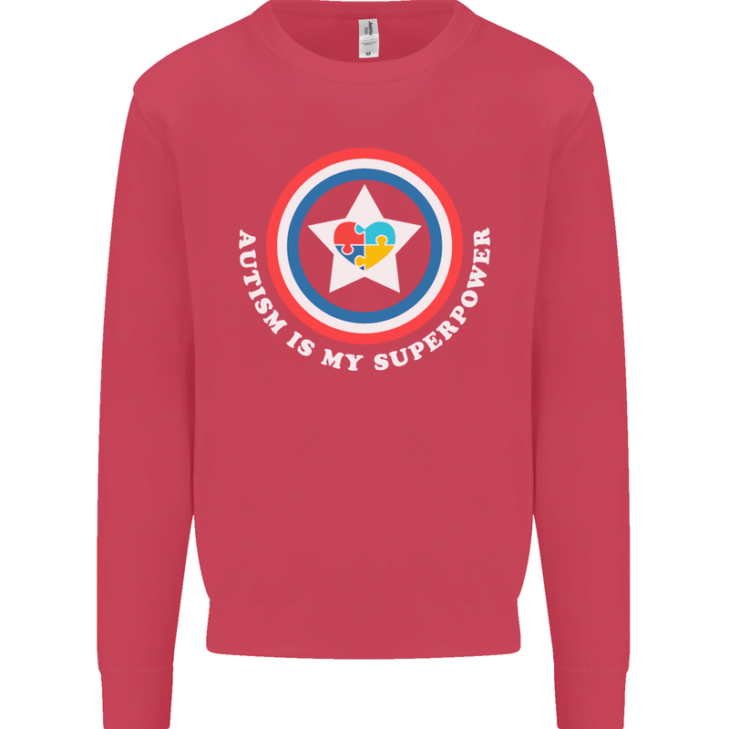 Autism Is My Superpower Autistic Kids Sweatshirt Jumper Heliconia