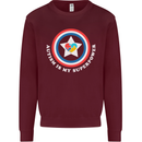Autism Is My Superpower Autistic Kids Sweatshirt Jumper Maroon
