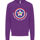Autism Is My Superpower Autistic Kids Sweatshirt Jumper Purple