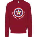 Autism Is My Superpower Autistic Kids Sweatshirt Jumper Red