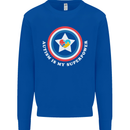 Autism Is My Superpower Autistic Kids Sweatshirt Jumper Royal Blue