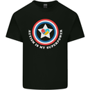 Autism Is My Superpower Autistic Kids T-Shirt Childrens Black