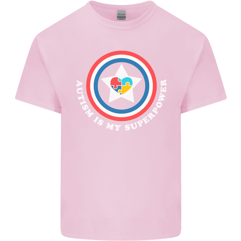 Autism Is My Superpower Autistic Kids T-Shirt Childrens Light Pink