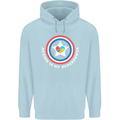 Autism Is My Superpower Autistic Mens 80% Cotton Hoodie Light Blue
