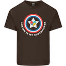 Autism Is My Superpower Autistic Mens Cotton T-Shirt Tee Top Dark Chocolate