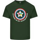 Autism Is My Superpower Autistic Mens Cotton T-Shirt Tee Top Forest Green