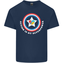 Autism Is My Superpower Autistic Mens Cotton T-Shirt Tee Top Navy Blue