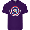 Autism Is My Superpower Autistic Mens Cotton T-Shirt Tee Top Purple