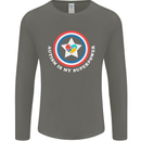 Autism Is My Superpower Autistic Mens Long Sleeve T-Shirt Charcoal