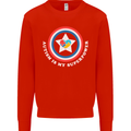 Autism Is My Superpower Autistic Mens Sweatshirt Jumper Bright Red