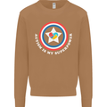 Autism Is My Superpower Autistic Mens Sweatshirt Jumper Caramel Latte