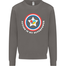 Autism Is My Superpower Autistic Mens Sweatshirt Jumper Charcoal