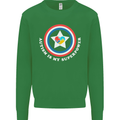 Autism Is My Superpower Autistic Mens Sweatshirt Jumper Irish Green