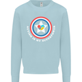 Autism Is My Superpower Autistic Mens Sweatshirt Jumper Light Blue