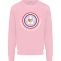Autism Is My Superpower Autistic Mens Sweatshirt Jumper Light Pink