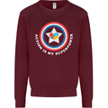 Autism Is My Superpower Autistic Mens Sweatshirt Jumper Maroon