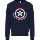 Autism Is My Superpower Autistic Mens Sweatshirt Jumper Navy Blue