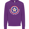 Autism Is My Superpower Autistic Mens Sweatshirt Jumper Purple