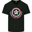 Autism Is My Superpower Autistic Mens V-Neck Cotton T-Shirt Black