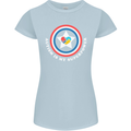 Autism Is My Superpower Autistic Womens Petite Cut T-Shirt Light Blue