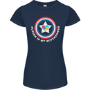 Autism Is My Superpower Autistic Womens Petite Cut T-Shirt Navy Blue