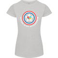 Autism Is My Superpower Autistic Womens Petite Cut T-Shirt Sports Grey