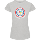 Autism Is My Superpower Autistic Womens Petite Cut T-Shirt Sports Grey