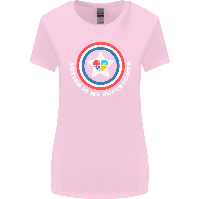 Autism Is My Superpower Autistic Womens Wider Cut T-Shirt Light Pink