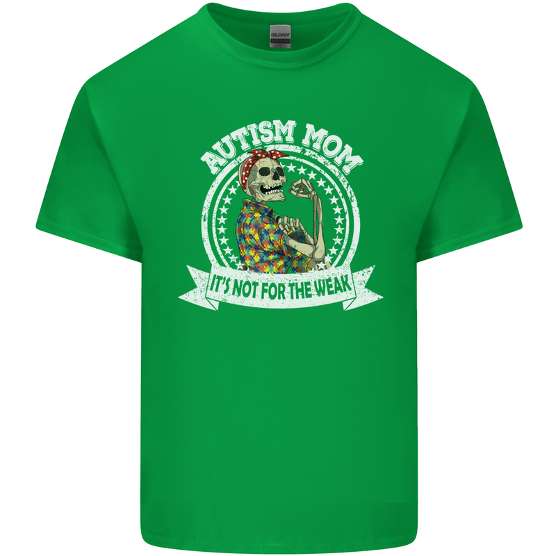 Autism Mom It's Not for the Weak Autistic Kids T-Shirt Childrens Irish Green