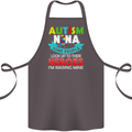 Autism Nana Grandparents Autistic ASD Cotton Apron 100% Organic Dark Grey