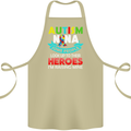 Autism Nana Grandparents Autistic ASD Cotton Apron 100% Organic Khaki